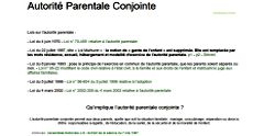 Autorité Parentale Conjointe